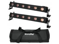 EUROLITE Set 2x LED BAR-6 QCL RGBW Lichtleiste inkl. Soft Bag