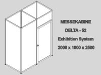 Messekabine DELTA-52/1 2,0 x 1,0 x 2,5m abschließbar